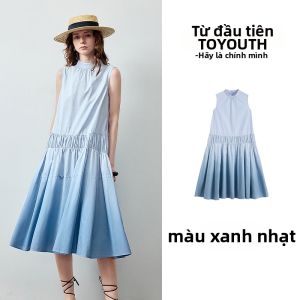 Toyouth | Đầm Bé Phối Màu Xanh Dạ Quang Kiểu Hè