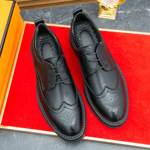 NUDANLAI | English Style Retro Business Formal Brogue Leather Shoes