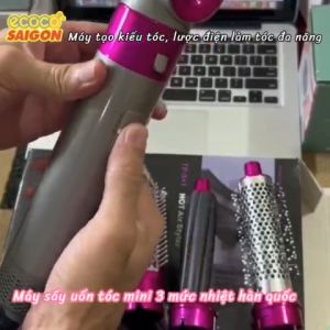 Máy tạo kiểu tóc lược điện làm tóc đa năng 5in1 kiêm máy sấy tóc tự động uốn xoăn