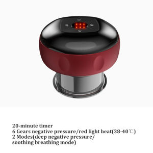 Hailicare | Rechargeable Electric Vacuum Cupping Device Skin Scraping Massage Hot Compress Suction Cup Physical Fatigue Relief Beauty Health