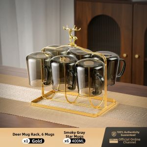 BOANG | Borosilicate Glass Drinking Cups Set Home Use Minimalist Design Heat Resistant