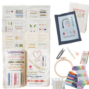 หนังสือเย็บผ้าสําหรับผู้เริ่มต้น Creative เย็บปักถักร้อยหนังสือผู้ใหญ่ Basic Hand เย็บปักถักร้อย Step-By-Step Tutorial