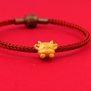 Chow Sang Sang 周生生 999 Gold Charme Ox Charm for Women & Men 95960C (Bracelet Not Included)