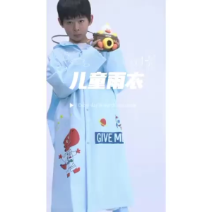 Raincoat for Kids Cartoon Kids Raincoat with School Bag PVC Waterproof Student Extended Raincoat
