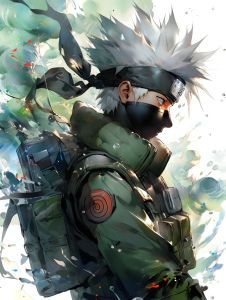 KAYOU | Bộ Tranh Kim Cương 5D Tự Làm Hatake Kakashi Naruto Anime Tranh Thêu Chữ Thập Tranh Khảm Đá Dán Đầy Đủ Phong Cách Nhật Bản Đồ Trang Trí Nhà Cửa Quà Tặng Cho Trẻ Em