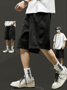 SZON | Quần Short Jeans Dài Rộng Kiểu Mỹ