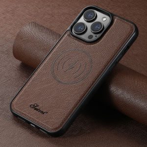 SUTENI Wireless Charging Magnetic 2-in-1 Leather Wallet Card Holder Case for iPhone 17 16 15 14 13 12 Pro Max Plus