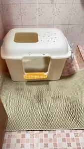 Double Layer Cat Litter Mat Trapping Mat Waterproof Eva Washable Carpet Easy Clean Non-slip Litter Box Mat
