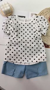 TREEHOUSE Baby Clothes for Girls: High-Quality Fashion Foreign Style Short-Sleeved Shorts Two-Piece