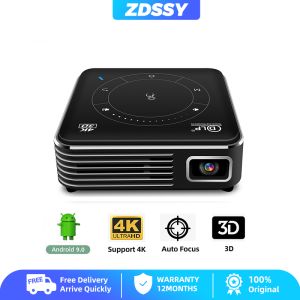 ZDSSY P11แบบพกพาขนาดเล็ก TYPE-C DLP แอนดรอยด์9.0โปรเจคเตอร์รองรับ3D Full HD 4K ภาพยนตร์ WIFI บลูทูธ HDMI มินิเครื่องฉายวิดีโอโปรเจคเตอร์โทรศัพท์มือถือในตัวเครื่องโปรเจคเตอร์ที่มีการพูดและแบตเตอรี่ในตัว