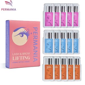 PERMANIA 5-8 Mins Eyelash Lift Kit 15Pcs Separate Steps Lotion For Salon or at Home for Lash Perm & Brow Lamination Without Tool