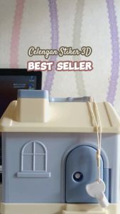 Celengan Rumah Plastik S-271/ S-268 Anak Lucu + Stiker 2D 3D