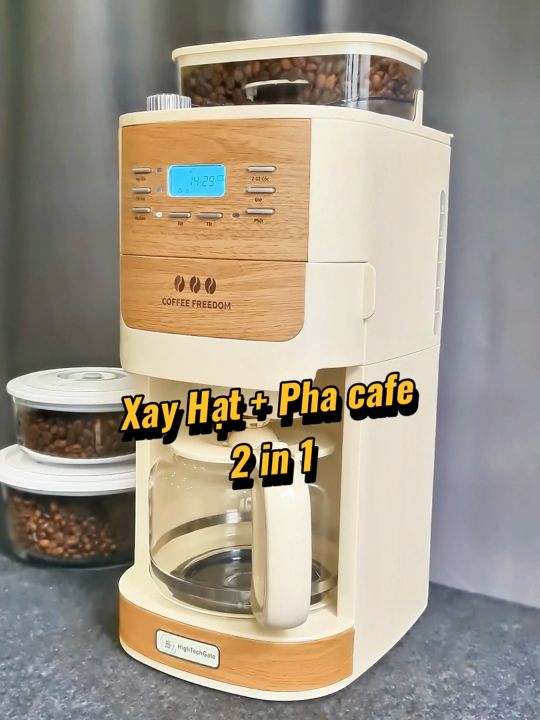 Máy Pha Cà Phê CF06 Tự Động Vừa Xay, Vừa Pha 2 Trong 1, Từ 2-12 Cốc/Lần ...