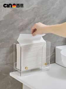 Acrylic Desktop Hand Towel Box Kitchen Bathroom Paper Towel Holder Toilet Paper Box Drawer Style Hand Towel Rack Cino Brand