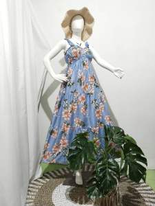 dress/daster Amanda solo daster termurah daster kekinian daster kerut dada daster Amanda rempel daster jumbo muat BB 75kg long dress yukensi