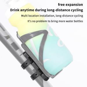 EELHOE | [T] Bicycle Water Bottle Mount Adaptor Silicone Gel Bandage Kettle Cage Strap Seatpost Fork Frame Install Holder Adapter