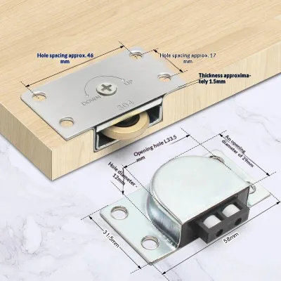 Stainless Steel Adjustable Sliding Door Rollers – Heavy-Duty Pulley Wheels for Wardrobes & Furniture Smooth & Quiet Glide