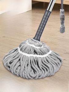 Automatic Rotating Water Squeegy Broom Self-Winding Hands-Free Cleaning Tool Ultra-Fine-Fiber-Material Stainless-Steel-Pole