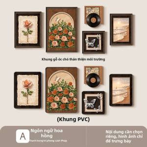 HAIMASHENGKANG | Tranh Tường Trang Trí Hoa Hồng Pháp Cổ Điển