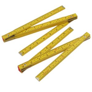 1pc/2pcs 1M/2M Metric & Imperial Dual Scale Folding Rulers for DIY Craft Projects / Drawing / Woodworking Measuring Tool Kit