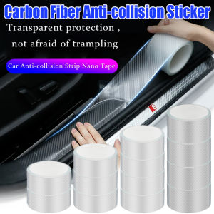 Transparent Carbon Fiber Nano Tape Car Door Edge Guards Bumper Anti-Collision Strip Car Sticker Bike Frame Protector DIY Film