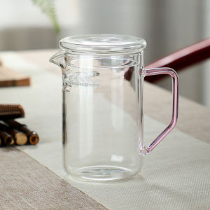 Crescent Glass Fair Cup Borosilicate Integrated with Strainer Heat-Resistant Thickening Tea Pot Green Tea Transparent Fair Mug