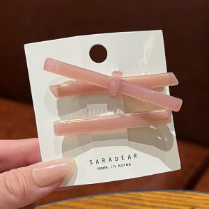 French Style Butterfly Knot Duckbill Clip Gold Label Side Part Hair Clip Fashionable Hair Accessories for Adults Saradear Brand