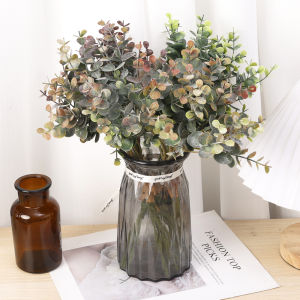 1/6/12Pcs Artificial Eucalyptus Leaves Flowers Bouquet DIY Fake Plant for Wedding Photography Home Decoration