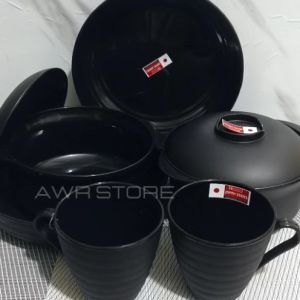 PROMO 12 SET PIRING MANGKOK GELAS RAMEN ANTI PECAH SUPER TEBAL DAN TERLARIS