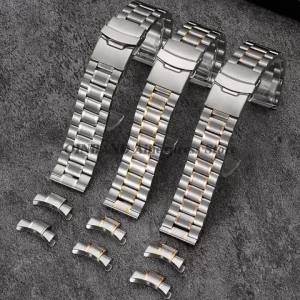 Dây Đeo Đồng Hồ Bằng Thép Không Gỉ Đa Năng Hình Vòng Cung/dây Đeo Thẳng 18/20mm 22mm 24mm Vòng Đeo Tay Thay Thế Dành Cho Nam Và Nữ