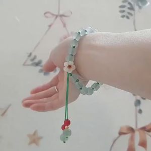 Vòng tay nữ dây đá ngọc phong thủy nhiều mẫu lắc tay hạt ngọc mặt đính đá