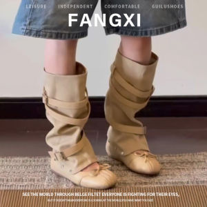 Leather Lace Hollow Ankle High Sandals Bow Increased Height Boots