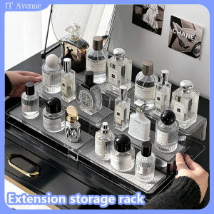 Multi-Layer Expansive Cosmetic Storage Box Elegant Staircase Desktop Perfume Display Stand Simplistic Design Plastic Organizer