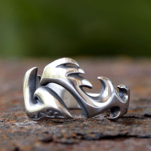 Nhẫn Hip Hop Retro Ngọn Lửa Dành Cho Nam Và Nữ Thời Trang Y2K Mở Đầu Bằng Thép Không Gỉ Cặp Đôi Trang Sức Dự Tiệc Quà Tặng