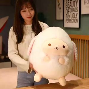 Ins Cute Healing Lamb Stuffed Toy Cartoon Animal Doll Sheep Plush Toy Girl Sleeping Soft Pillow Child Comfort Companion Doll