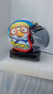 Helm Anak Bogo Motif Kuda Pony Pink Usia 2-7 Tahun Lapis Kulit Sintesis