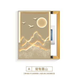 Meter Box Decorative Painting 2023 New Arrival Landscape Distribution Box Hiding Hanging Painting Cream Wind Sunshine Jinshan Restaurant Wallpaper