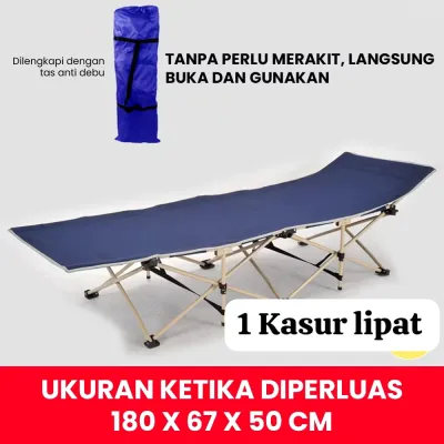 Kursi Lipat kasur lipat payung lipat tenda lipat Santai Portable Kursi Malas Tempat Tidur Folding Bed Payung Tenda Pantai Cafe Warung Kaki Lima Event