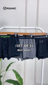 Organic Mens Cotton Classic Boxer Brief Set of 3 Random Colors Collection high quality breathable underwear boxer shorts adult for men orginal brand