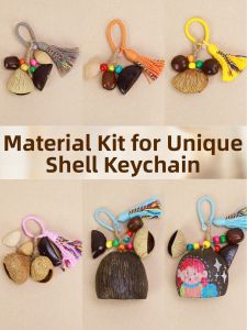 XIAOXIONGERBAN | National Day Handmade Natural Plant Seed Pod Bell DIY Material Kit for Keychain & Bag Charm