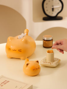 Hộp Đựng Tăm Hình Mèo Dễ Thương