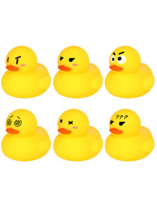 Colorful Mini Yellow Duck Toy Stress Relief Office Decorations Car Dashboard Plastic Duckling Sound Making Desk Accessories
