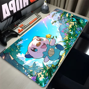 Bandai | Gaming Mouse Pad Oshawott Large Rubber Keyboard Desk Mat Gamer Anti-slip Playmat Laptop PC Accessories Carpet P-Pokemon Mousepad