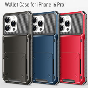 for iPhone 16 Pro Max Case with Hidden Flip 4-Card Slot Holder Dual Layer Heavy Duty Drop Protection Wallet Phone Case for iPhone 16e/16 Plus/15 Pro Max/15 Plus/14 Pro Max/14 Plus/13 Pro/12 Pro Max/11