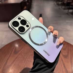 AO.HU | Elegant Red Gradient Shockproof Magnetic Phone Case