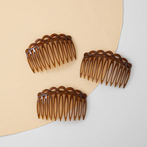 3PCS Simple and Stylish 11 Teeth French Twisted Hair Combs For Women and Girls Headwear Hair Accessories