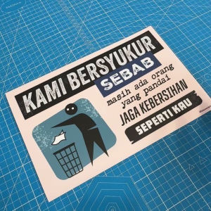 Keep Clean. Dispose of Garbage in the Trash Can. Sticker Sign Signage Signboard Funny Sticker. Caring for the Environment
