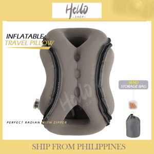 Inflatable Travel PillowMultifunction Travel Neck Pillow for Airplane to Avoid Neck and Shoulder PainSupport HeadNeckUsed for Sleeping Rest Airplane and home usewith Eye Mask SH203