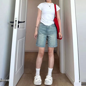 QIANCHANGNAAI | High Waist Loose Wide Leg Korean Style Student Summer Shorts Five-part