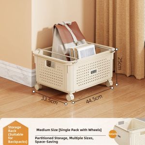 Book Storage Organizer with Wheels Classroom Desk Side